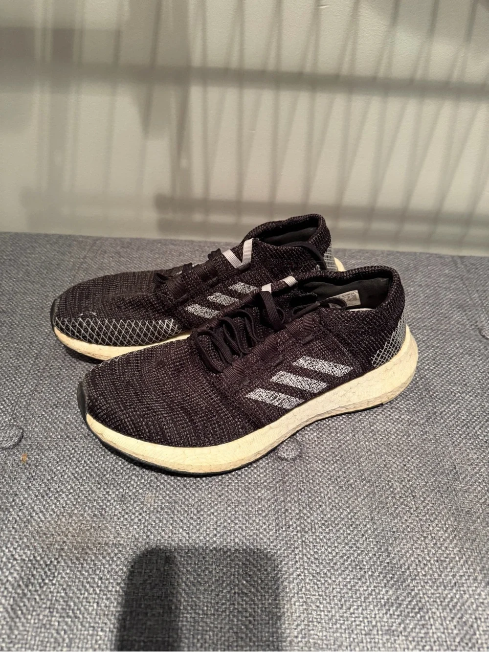 adidas Black Knit Athletic Shoes